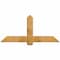 Ekena Millwork Eugene Rough Sawn Timber Gable Bracket, Western Red Cedar, 60"W x 27"H x 6"D x 6"F, 11/12 Pitch GBW060X27X0606EUG00RWR - alternate 1